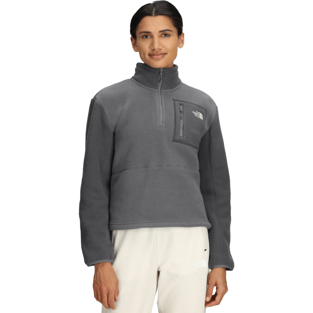 Image of The North Face Yumiori 1/4-Zip Jacket - Women's Smoked Pearl/Anthracite Grey, M