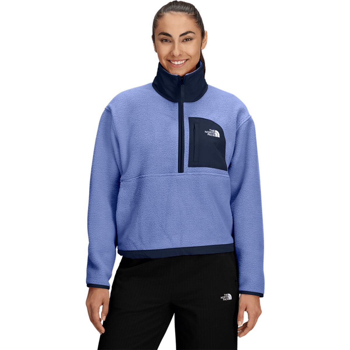 Image of The North Face Yumiori Off Peak 1/2-Zip Jacket - Women's Periwinkle Glow/Summit Navy, L