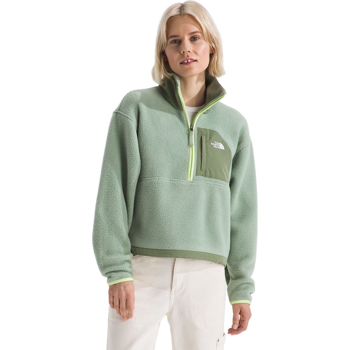 Image of The North Face Yumiori Off Peak 1/2-Zip Jacket - Women's Slate Moss/Bark Mist, XS