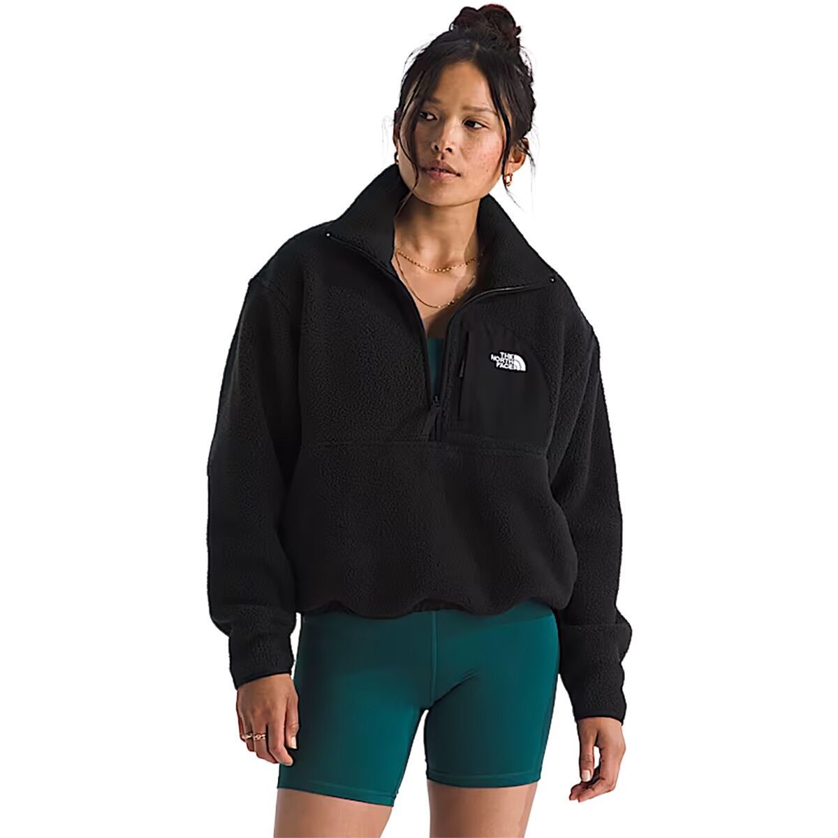 Image of The North Face Yumiori Off Peak 1/2-Zip Jacket - Women's TNF Black, XXL