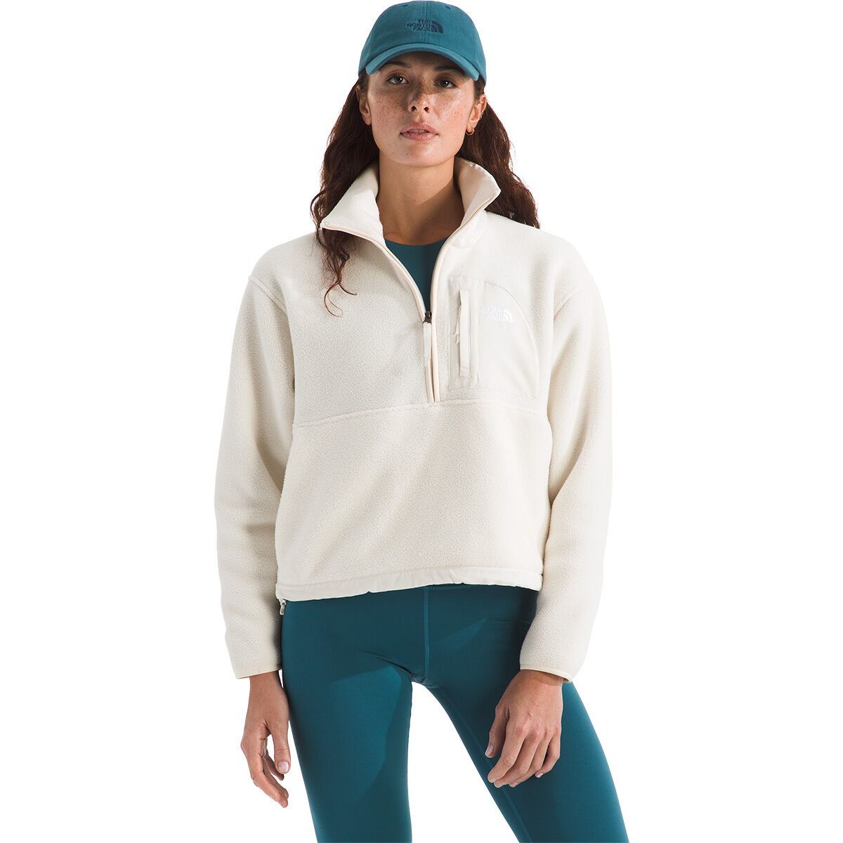 Image of The North Face Yumiori Off Peak 1/2-Zip Jacket - Women's White Dune, L