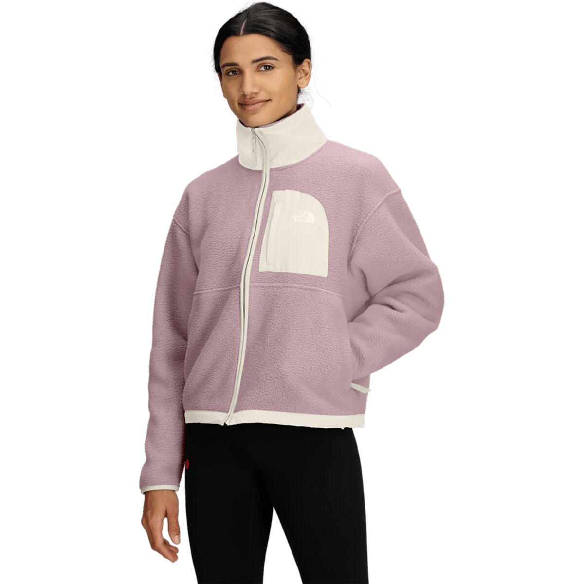 Image of The North Face Yumiori Off Peak Full-Zip Jacket - Women's Metal Pink/White Dune, M