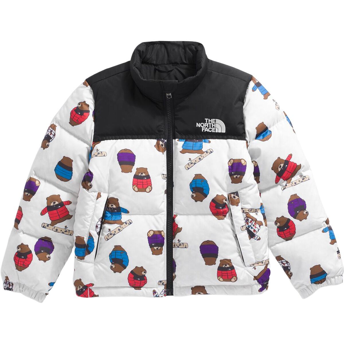 Image of The North Face 1996 Retro Nuptse Print Jacket - Toddlers' TNF White Nuptse Bears Print, 4T