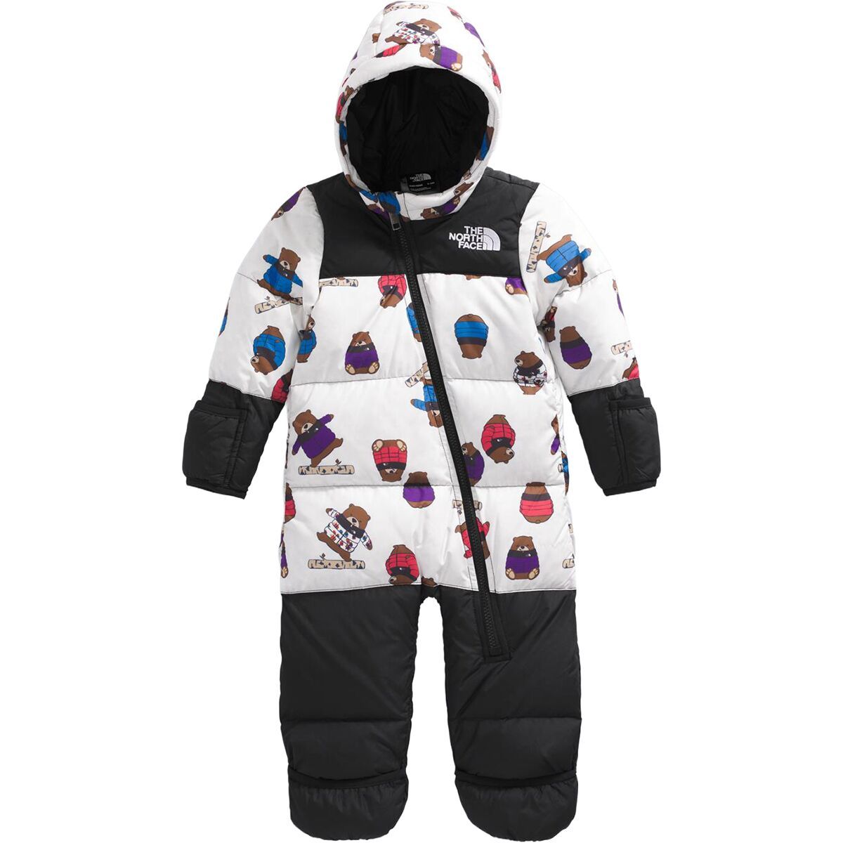 Image of The North Face 1996 Retro Nuptse Print One-Piece - Infants' TNF White Nuptse Bears Print, 3M