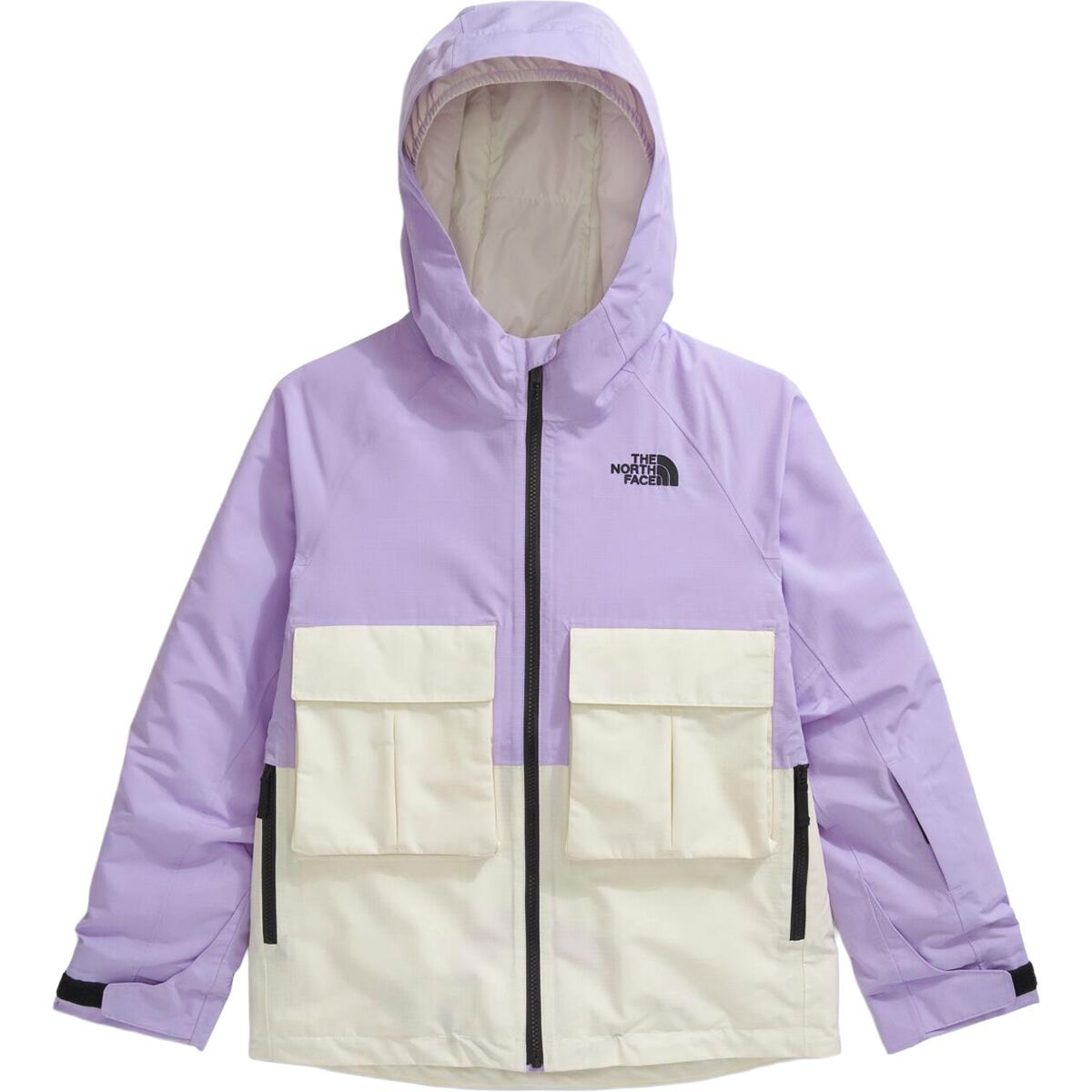 Image of The North Face Dragline Jacket - Kids' Lite Lilac/White Dune, L