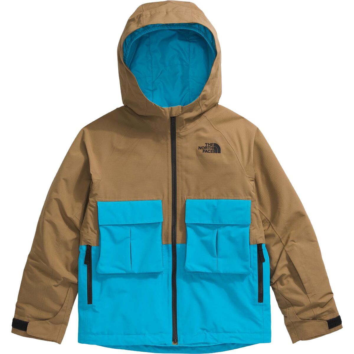 Image of The North Face Dragline Jacket - Kids' Utility Brown/Meridian Blue, S