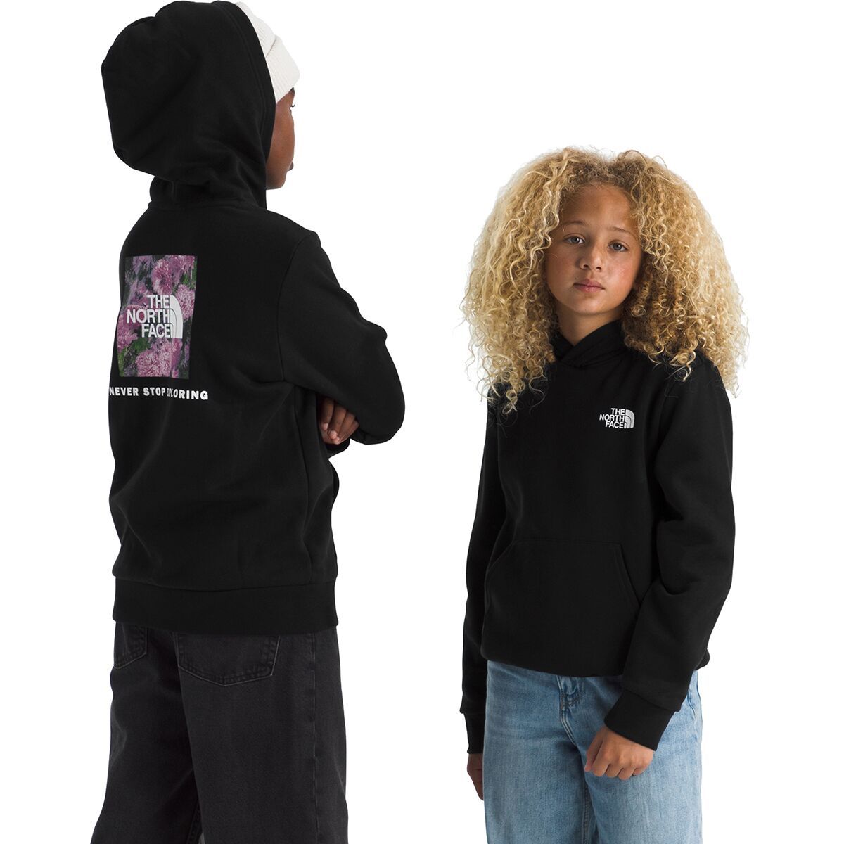Image of The North Face Evolution Box NSE Pullover Graphic Hoodie - Kids' TNF Black, M