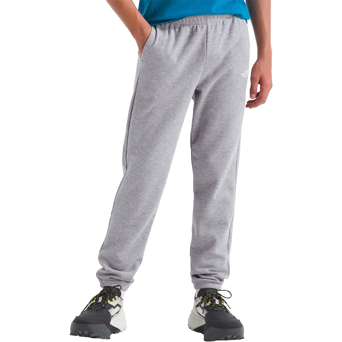 Image of The North Face Evolution Embroidered Pant - Kids' TNF Pale Grey Heather, L
