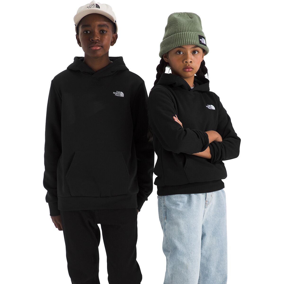 Image of The North Face Evolution Embroidered Pullover Hoodie - Kids' TNF Black, S
