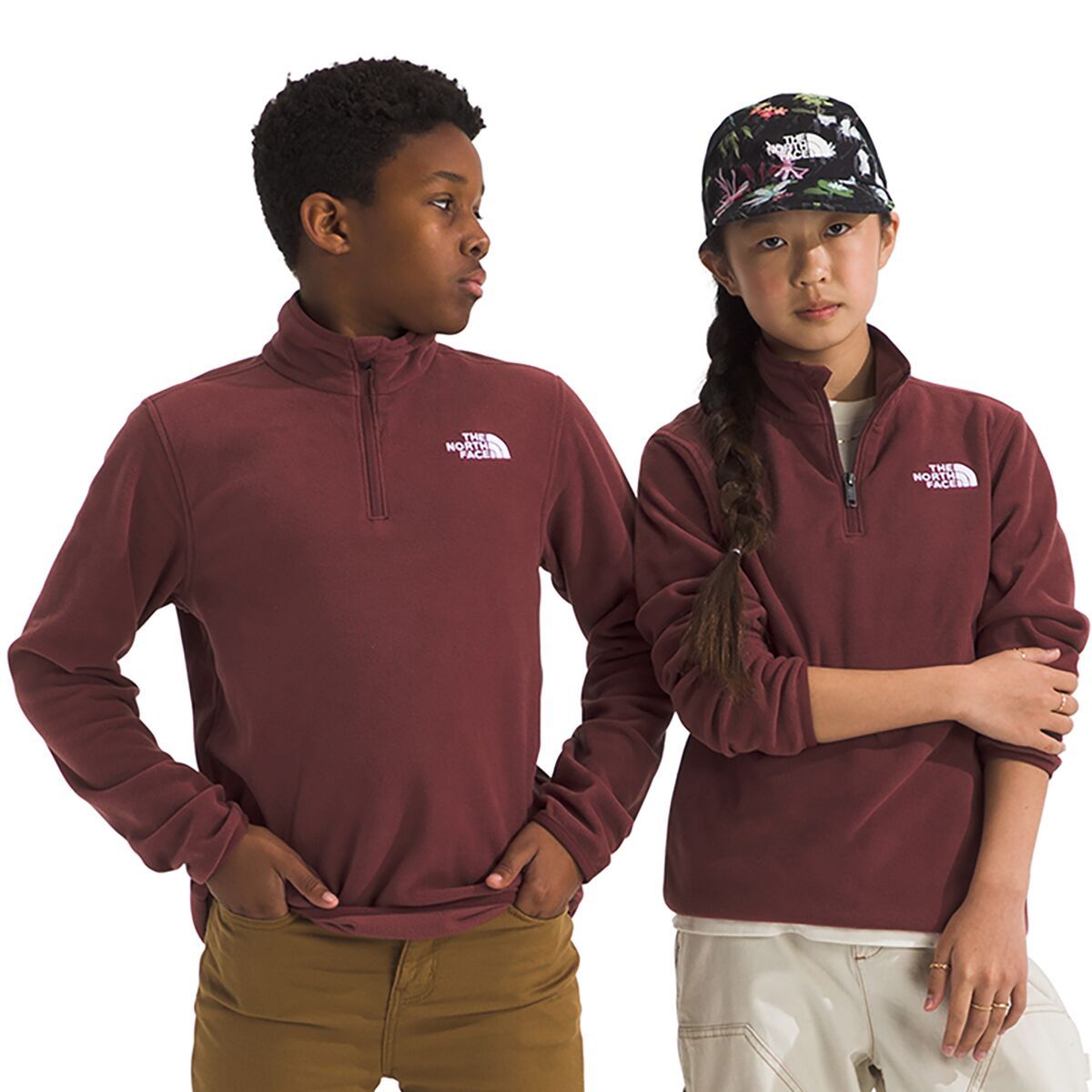 Image of The North Face Glacier 1/4-Zip Pullover - Kids' Sumac, M