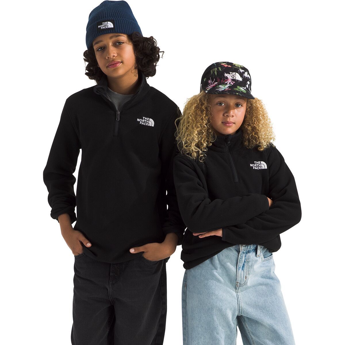 Image of The North Face Glacier 1/4-Zip Pullover - Kids' TNF Black, M