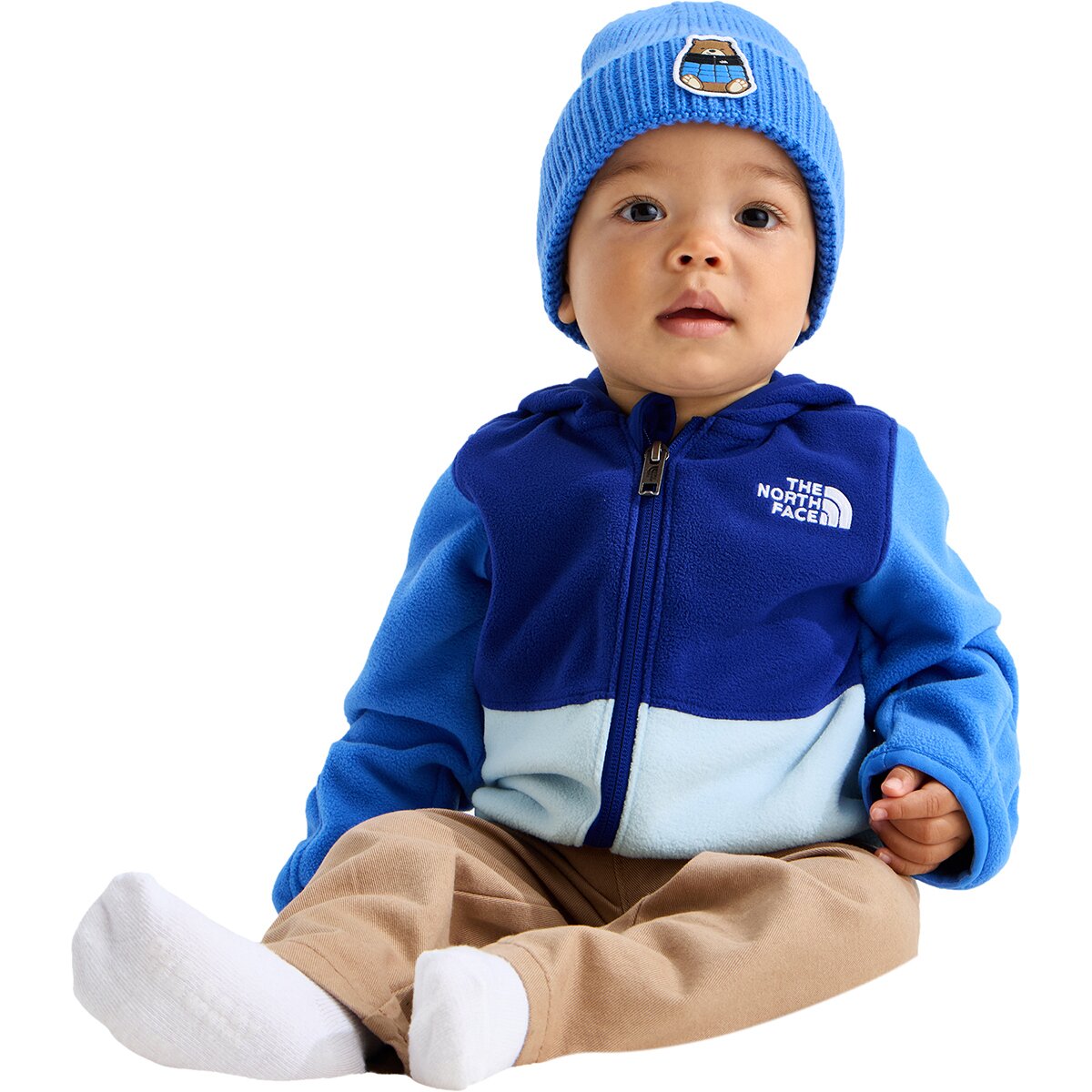 Image of The North Face Glacier Full-Zip Hoodie - Infants' Bold Blue/Polar Haze/Active Blue, 24M