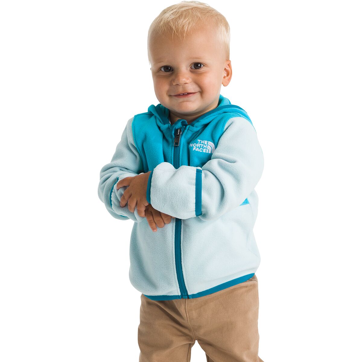 Image of The North Face Glacier Full-Zip Hoodie - Infants' Meridian Blue/Polar Haze, 3M