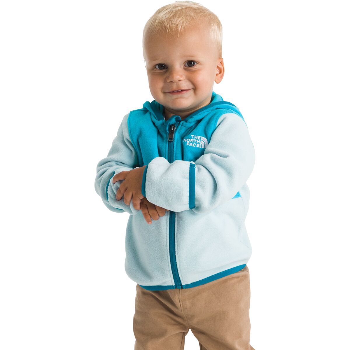 Image of The North Face Glacier Full-Zip Hoodie - Infants' Meridian Blue/Polar Haze, 24M