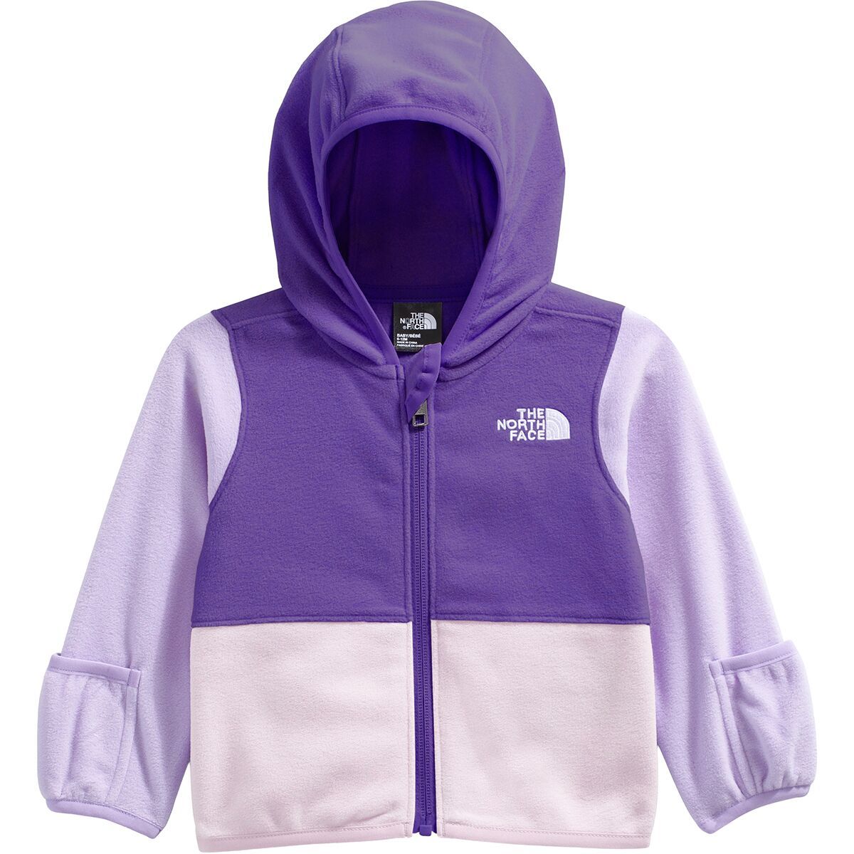 Image of The North Face Glacier Full-Zip Hoodie - Infants' Peak Purple/Lite Lilac/Pale Blossom, 24M