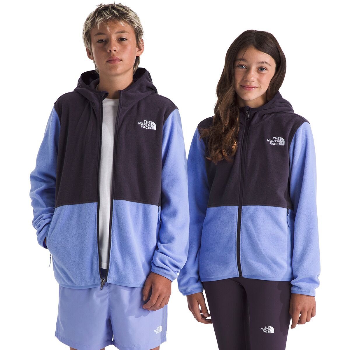 Image of The North Face Glacier Full-Zip Hoodie - Kids' Periwinkle Glow/Endless Dusk, XS