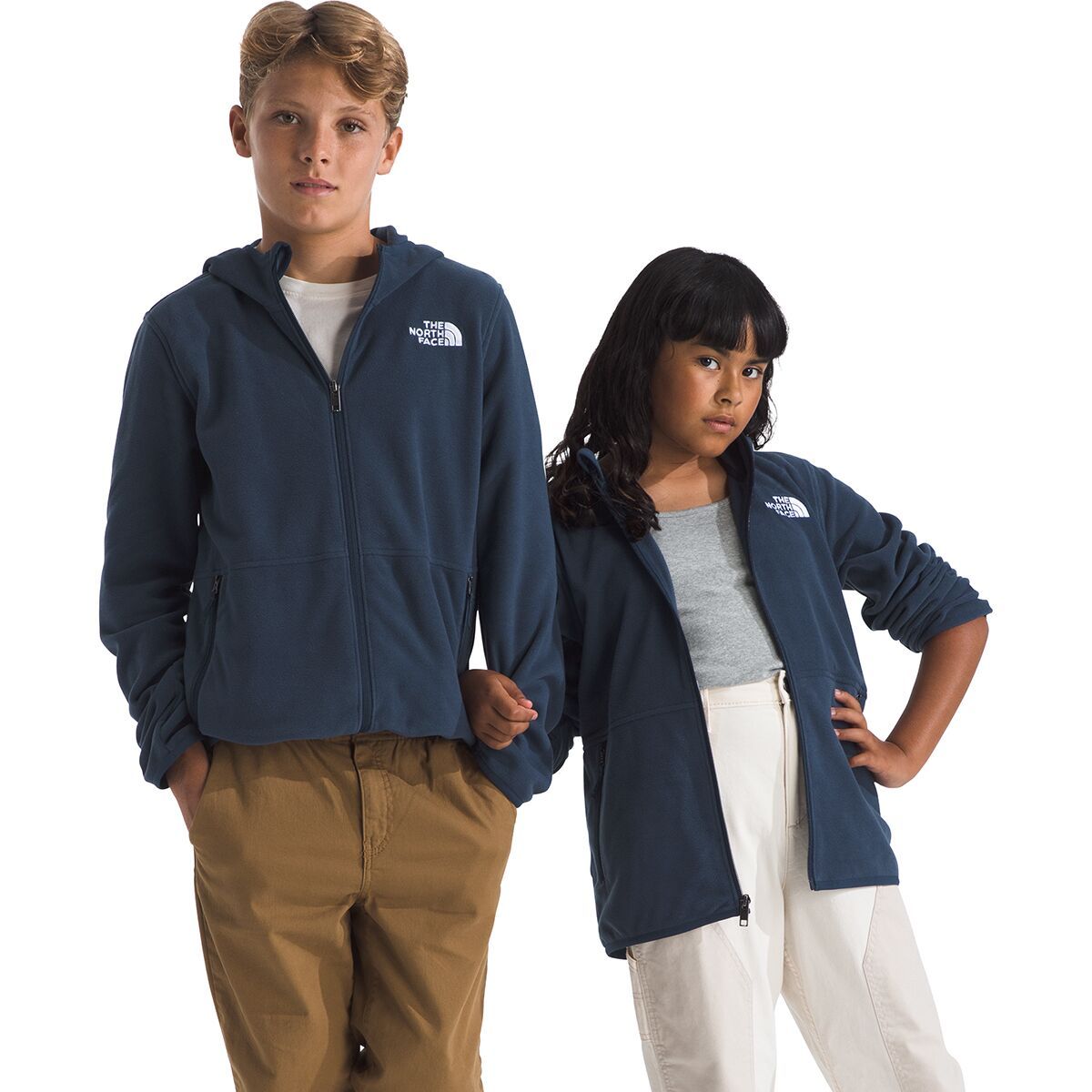 Image of The North Face Glacier Full-Zip Hoodie - Kids' Summit Navy, S