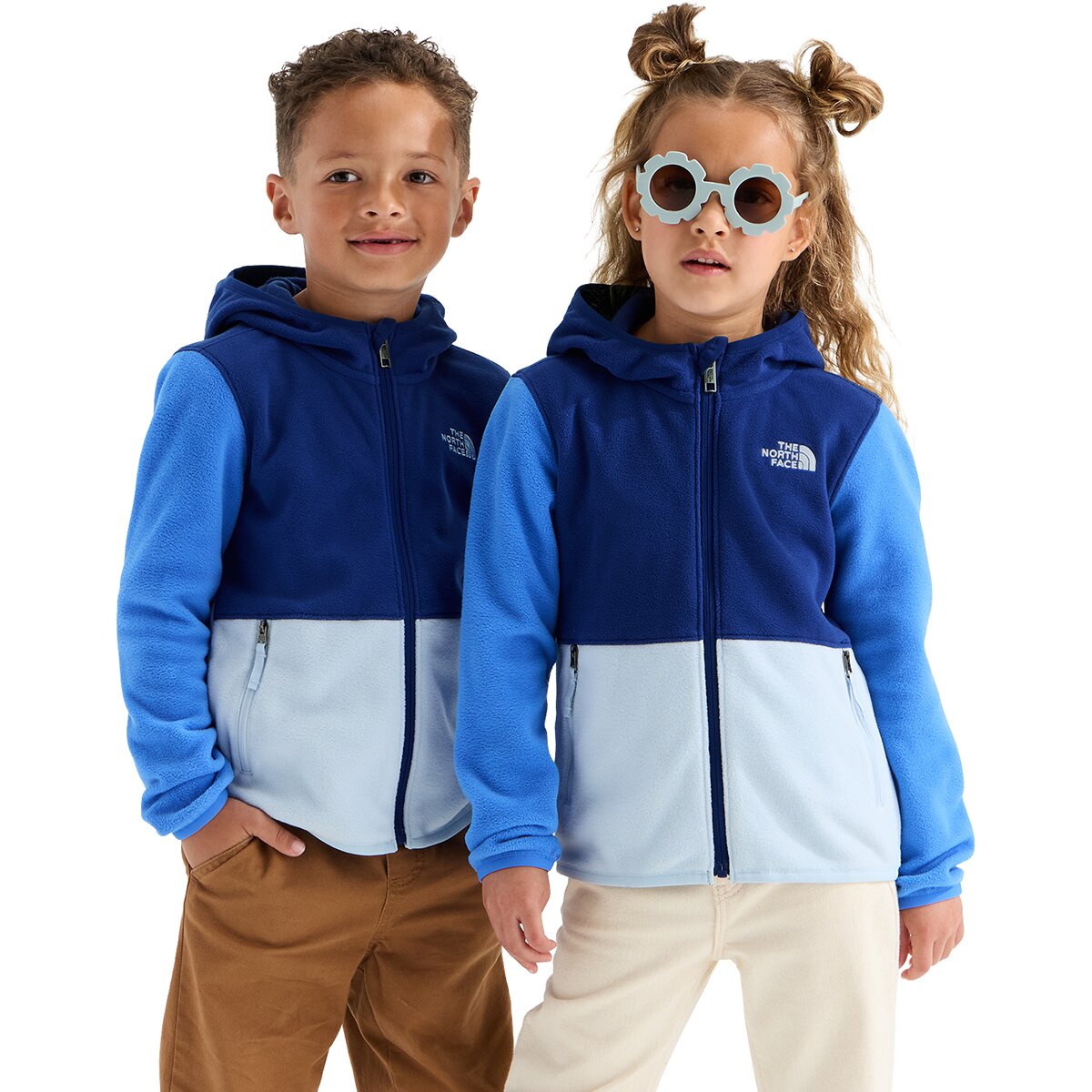 Image of The North Face Glacier Full-Zip Hoodie - Toddlers' Bold Blue/Polar Haze/Active Blue, 5T