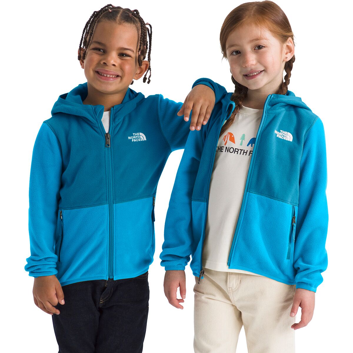 Image of The North Face Glacier Full-Zip Hoodie - Toddlers' Meridian Blue/Dusk Blue, 2T