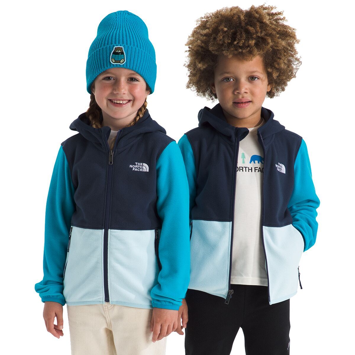 Image of The North Face Glacier Full-Zip Hoodie - Toddlers' Summit Navy/Meridian Blue/Polar Haze, 3T