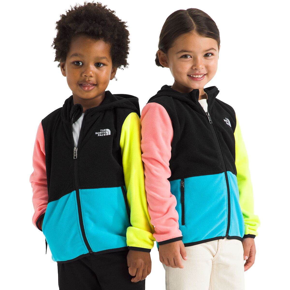 Image of The North Face Glacier Full-Zip Hoodie - Toddlers' TNF Black/Meridian Blue/Fizz Lime, 3T