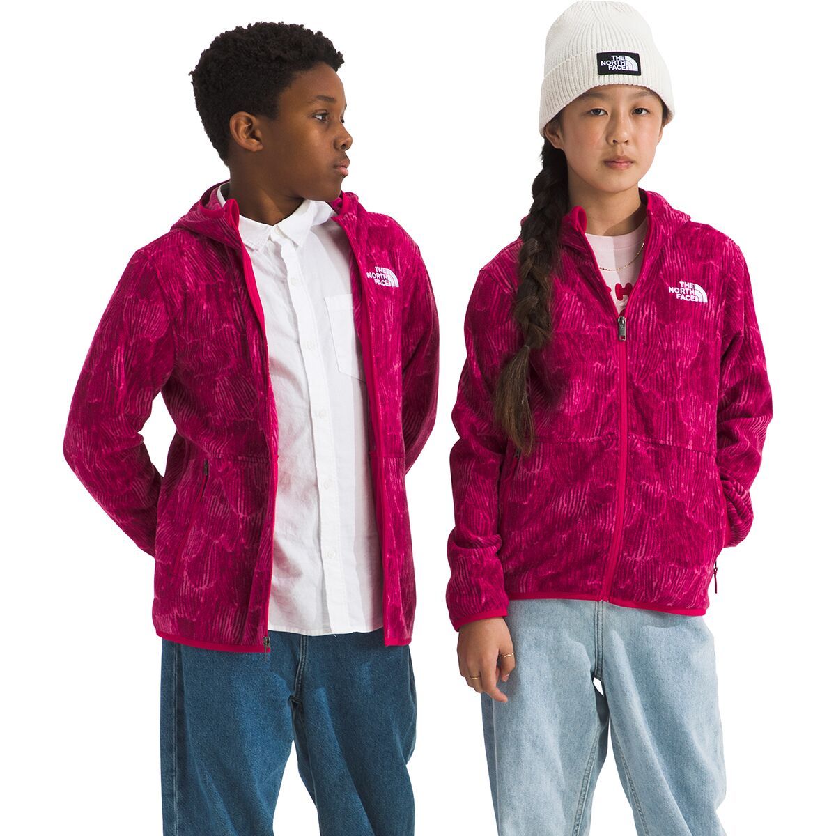 Image of The North Face Glacier Full-Zip Print Hoodie - Kids' Lali Guran Regenerative Ink Print, M