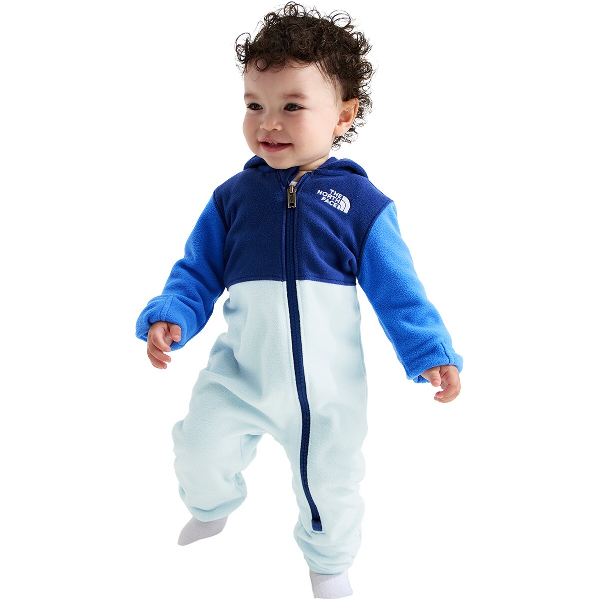 Image of The North Face Glacier One-Piece Bunting - Infants' Bold Blue/Polar Haze/Active Blue, 18M