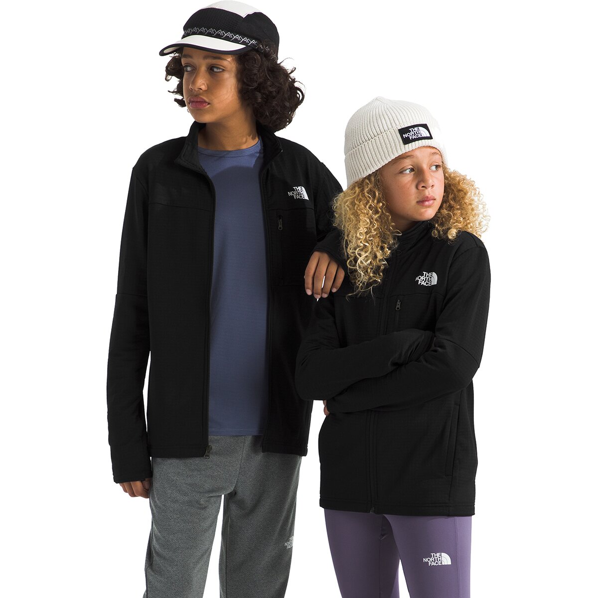 Image of The North Face Hike Midlayer Full-Zip Top - Kids' TNF Black, XXL