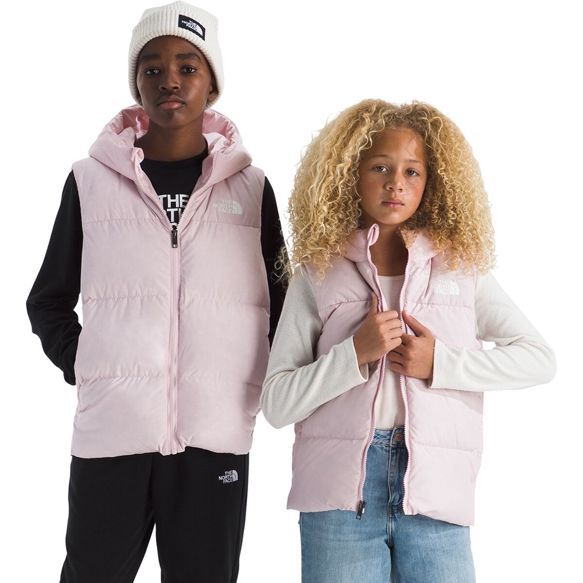 Image of The North Face North Down Hooded Vest - Kids' Pale Blossom, XXL