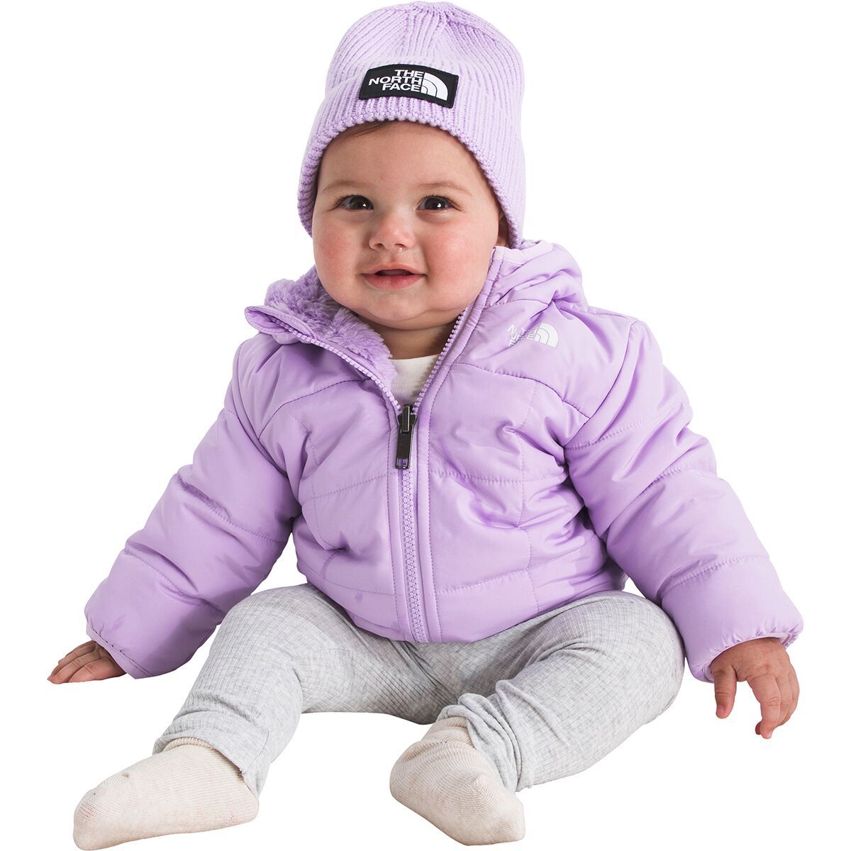 Image of The North Face Reversible Shasta Full-Zip Hooded Jacket - Infants' Lite Lilac, 3M
