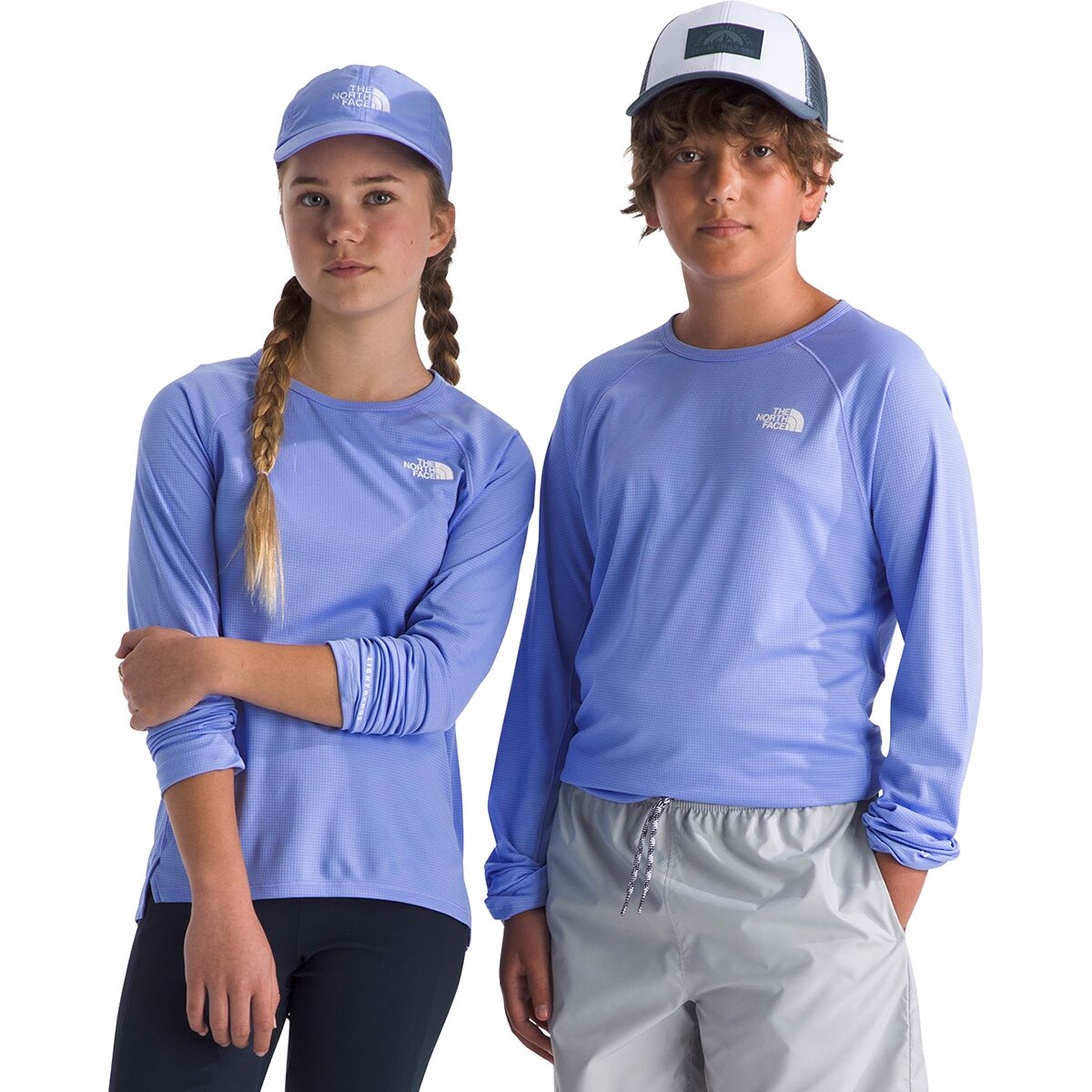 Image of The North Face Sunriser Long-Sleeve T-Shirt - Kids' Periwinkle Glow, M