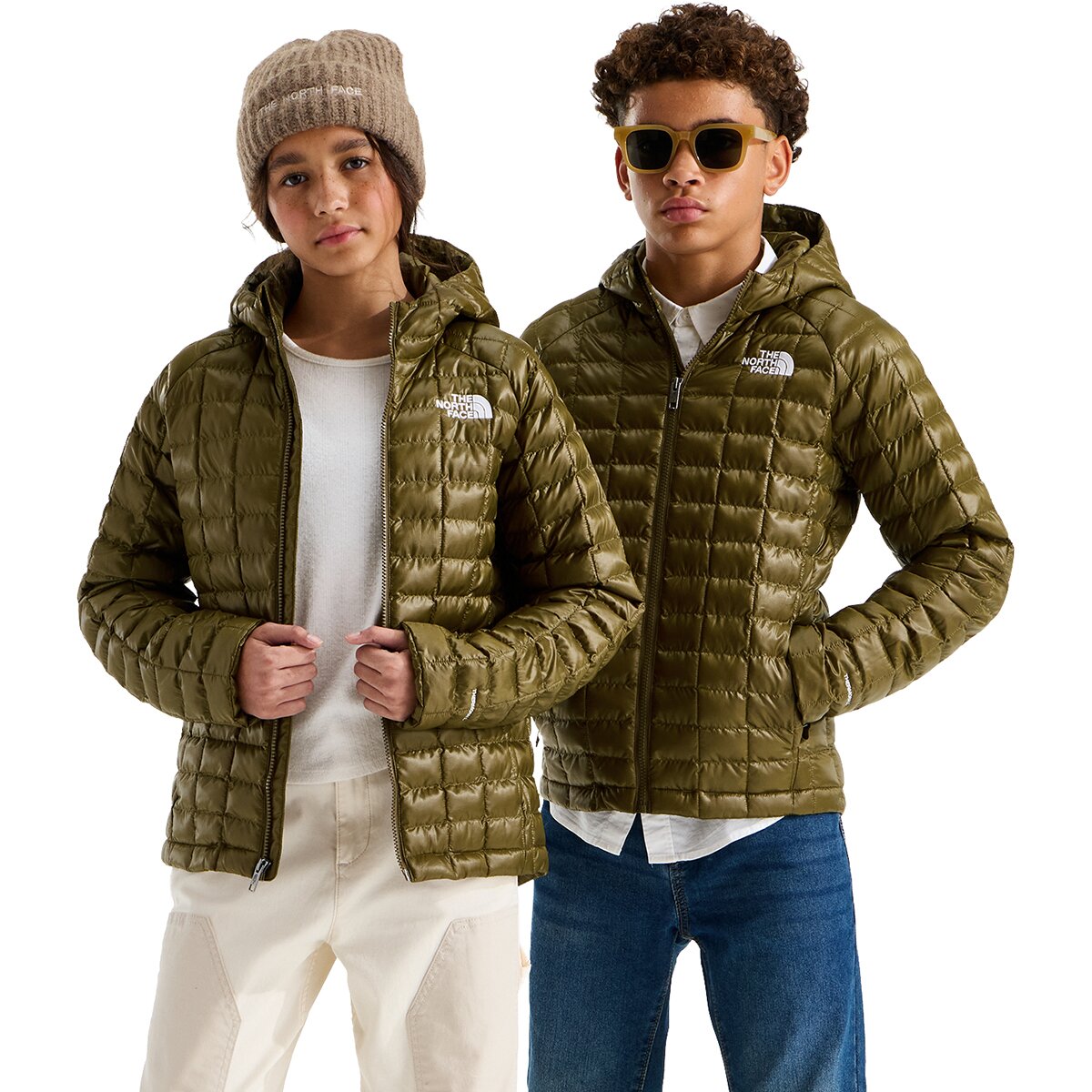 Image of The North Face ThermoBall Hooded Jacket - Kids' Caraway Seed, XXL