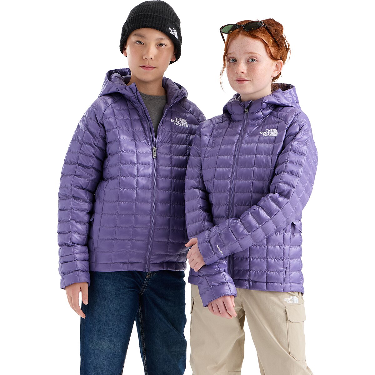 Image of The North Face ThermoBall Hooded Jacket - Kids' Grounded Plum, XL
