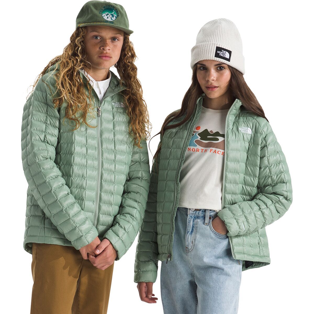 Image of The North Face ThermoBall Hooded Jacket - Kids' Slate Moss, M