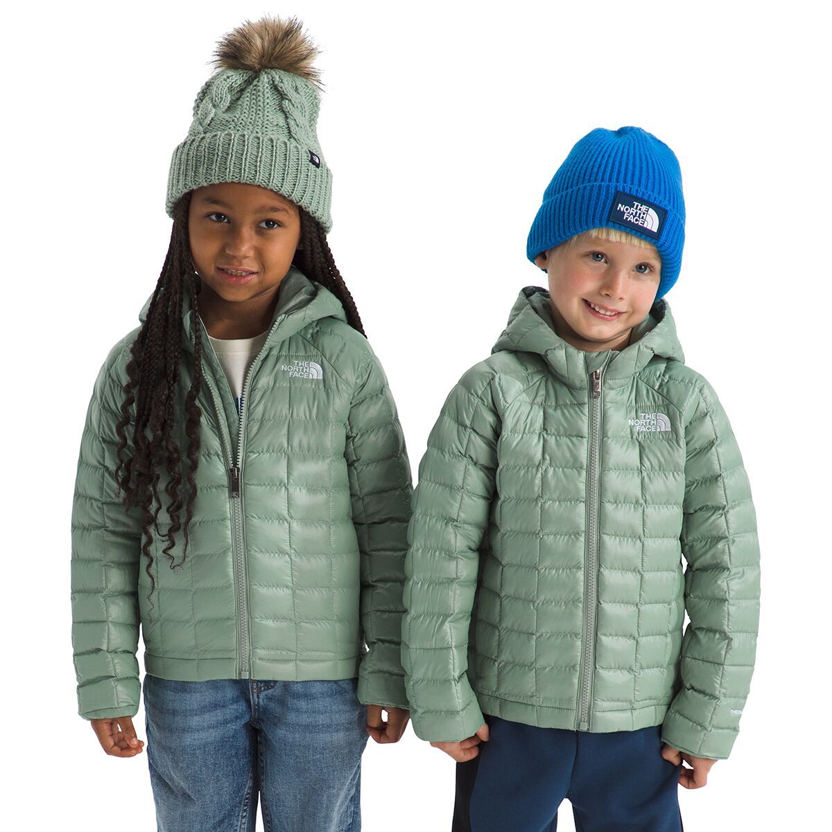 Image of The North Face ThermoBall Hooded Jacket - Toddlers' Slate Moss, 7T