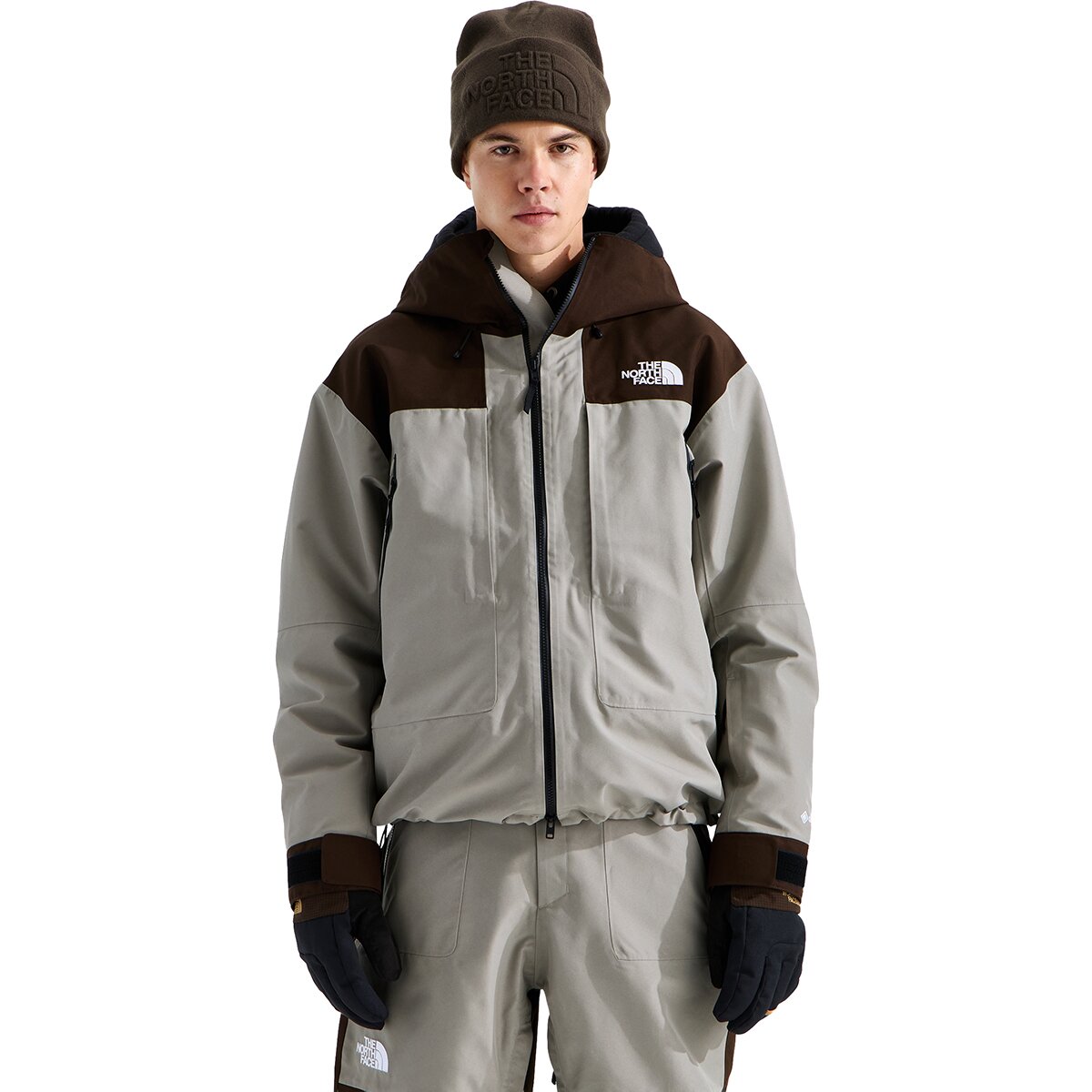 Image of The North Face GTX Hex Jacket - Men's Stone Slab/Dark Chestnut, L