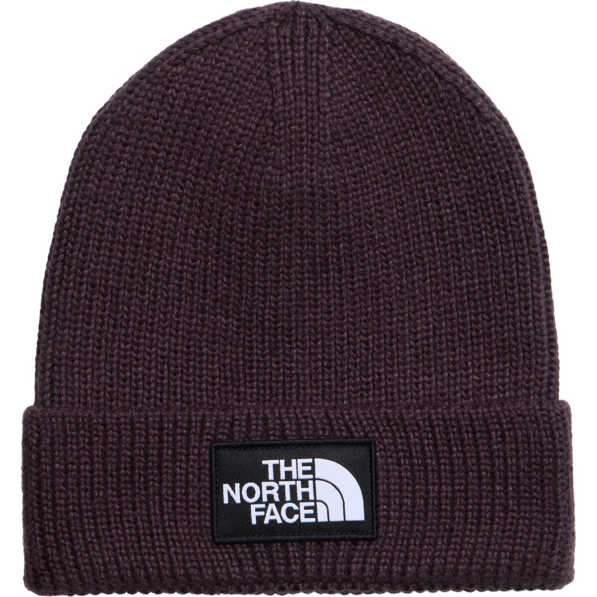 Image of The North Face Logo Box Cuffed Beanie Deep Burgundy, One Size