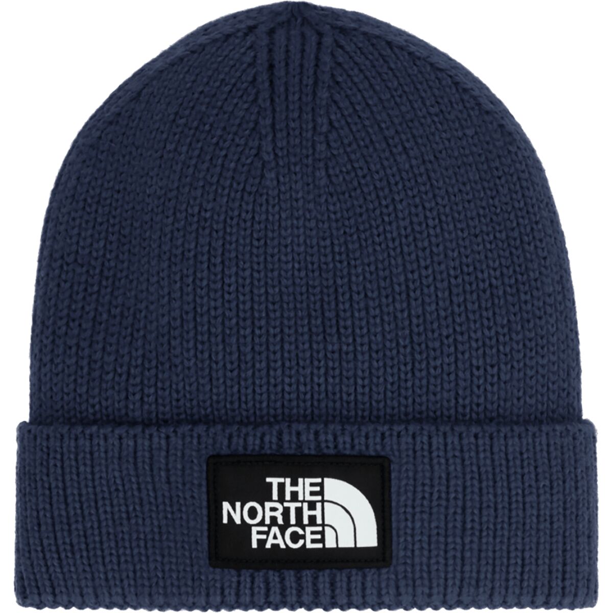 Image of The North Face Logo Box Cuffed Beanie Summit Navy, One Size