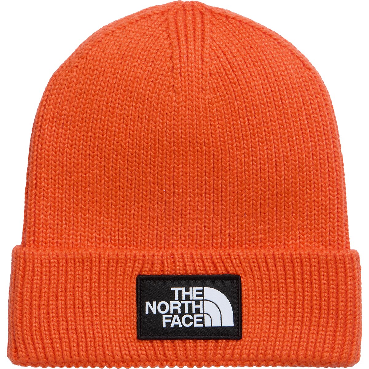 Image of The North Face Logo Box Cuffed Beanie TNF Orange, One Size