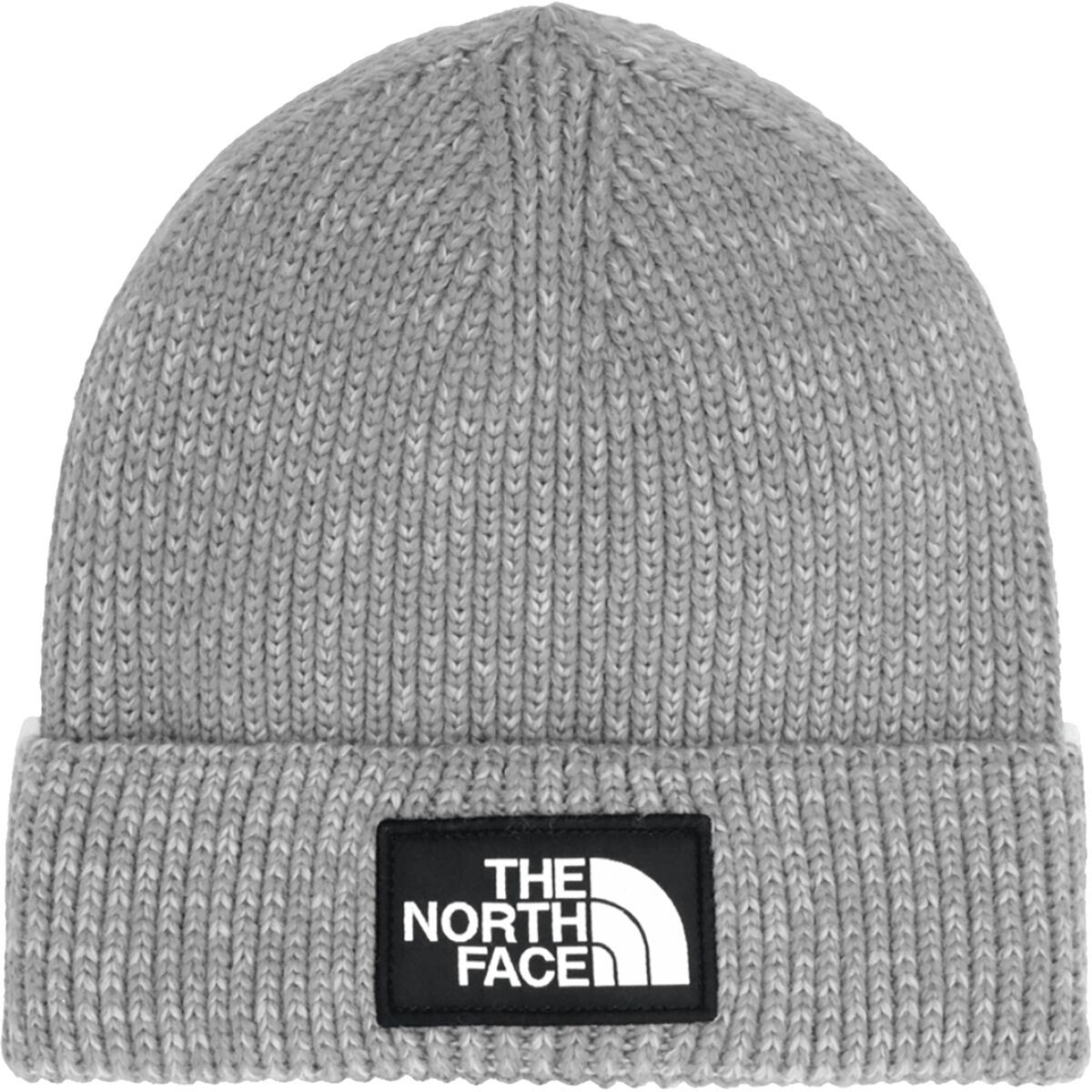 Image of The North Face Logo Box Cuffed Beanie TNF Medium Grey Heather, One Size