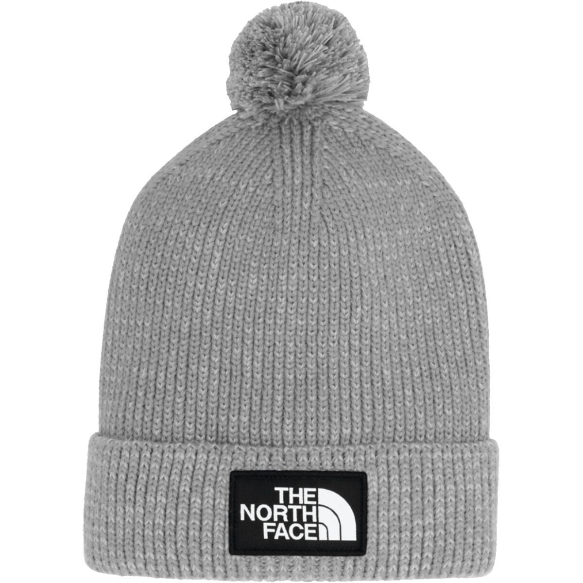 The North Face Logo Box Pom Beanie TNF Medium Grey Heather, One Size