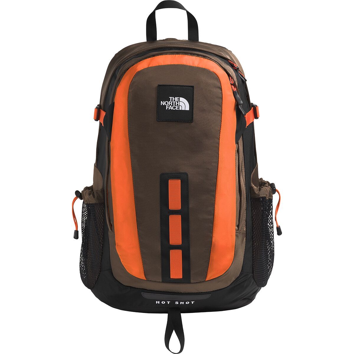 Image of The North Face Hot Shot SE Backpack Smokey Brown/TNF Black/Solar Flare, One Size