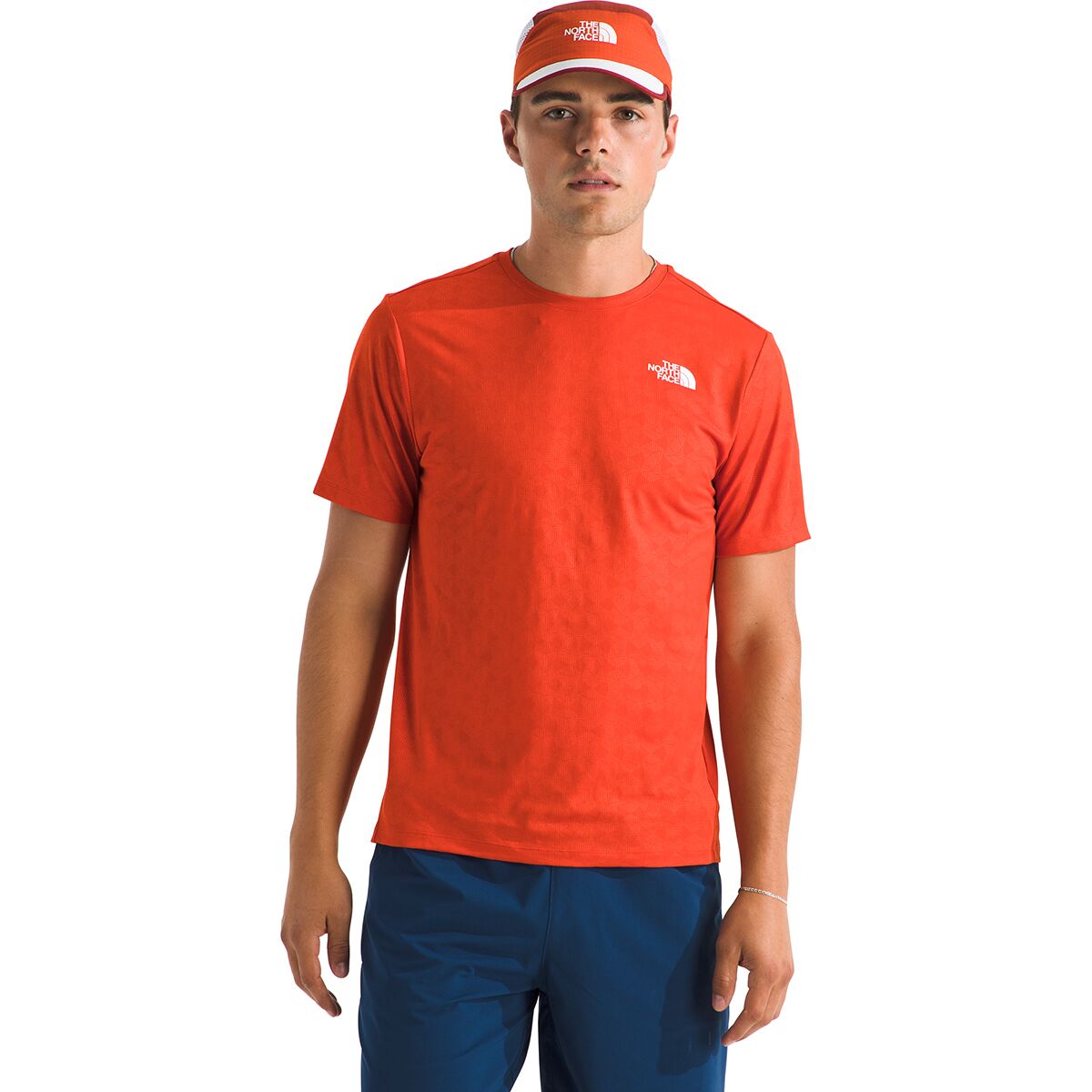 Image of The North Face 24/7 Pentadome Embossed Reg T-Shirt - Men's Lava Red, L