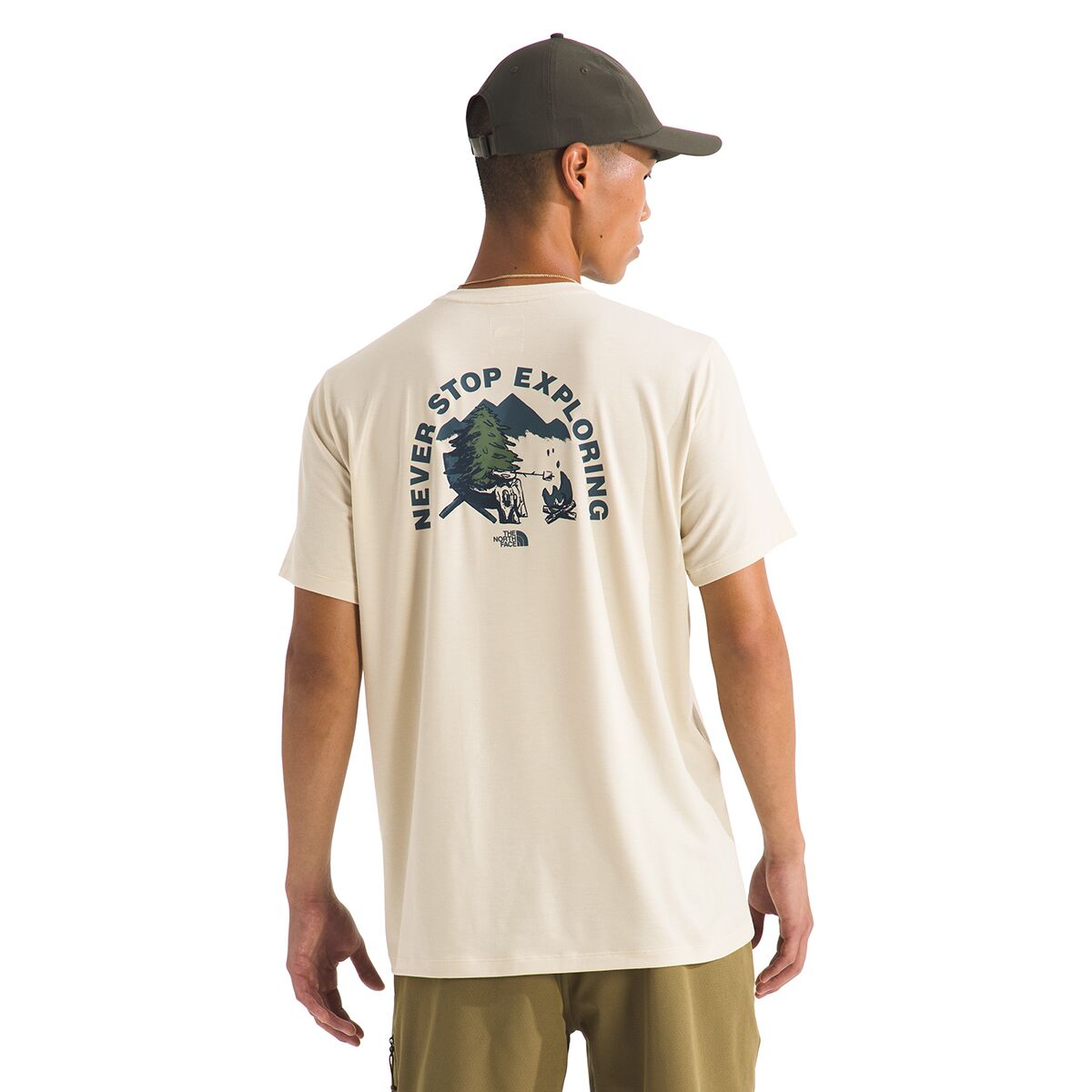 Image of The North Face Adventure Campfire Short-Sleeve T-Shirt - Men's Desert Stone, M