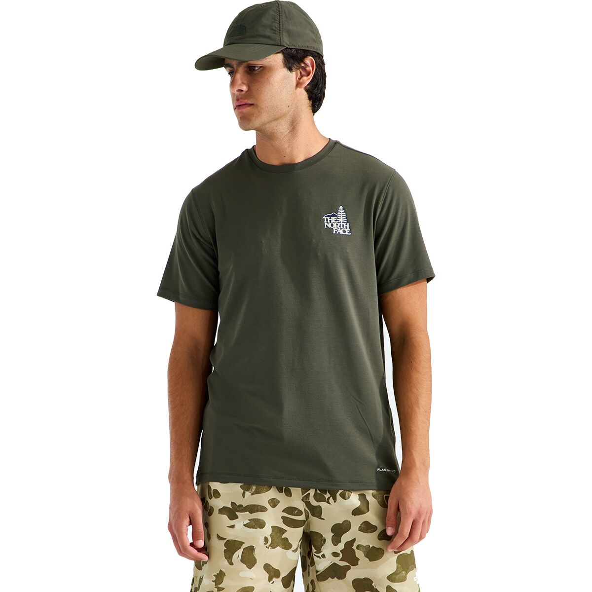 Image of The North Face Adventure Keep Climbin' Short-Sleeve T-Shirt - Men's New Taupe Green, S