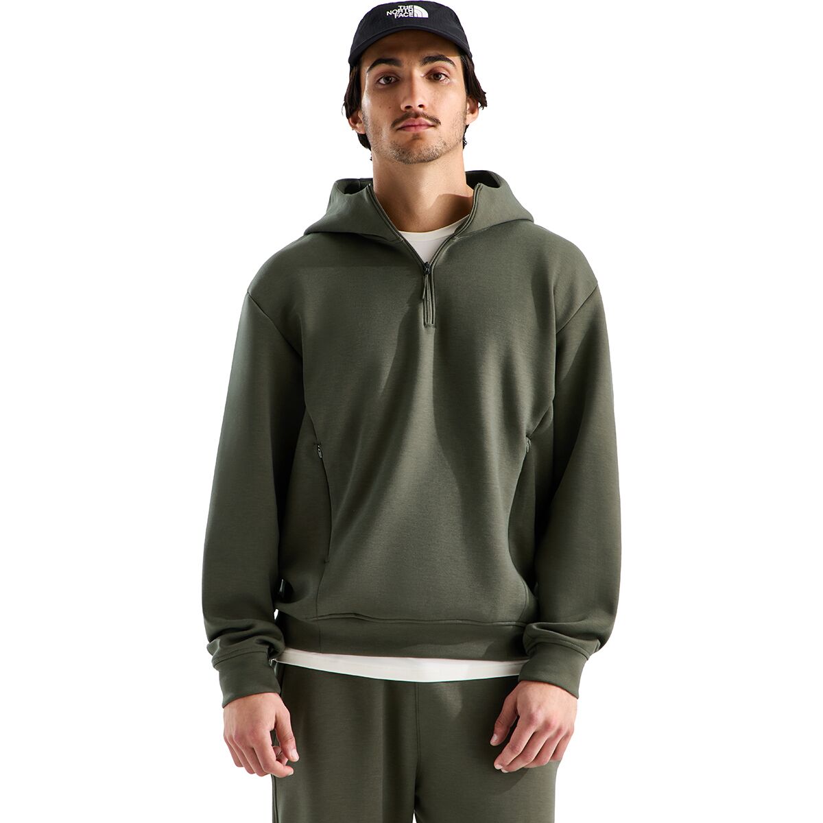Image of The North Face Dynamic 1/4-Zip Hoodie - Men's New Taupe Green, XL
