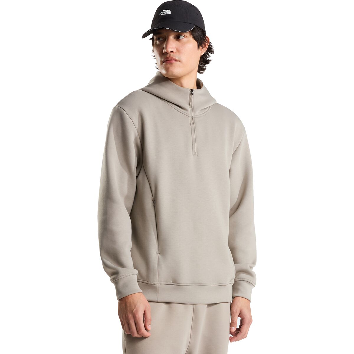 Image of The North Face Dynamic 1/4-Zip Hoodie - Men's Stone Slab, M