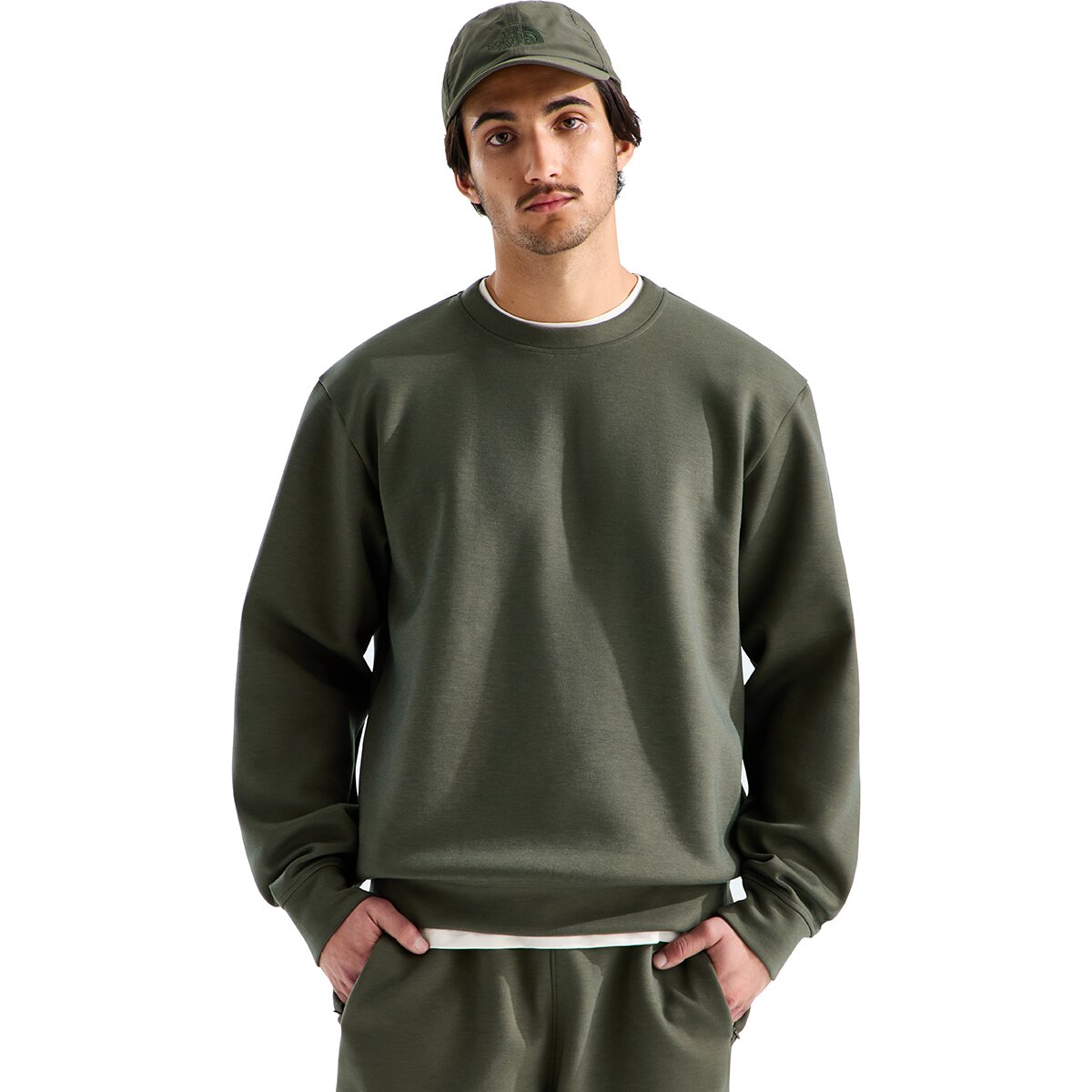 Image of The North Face Dynamic Crew Sweatshirt - Men's New Taupe Green, M
