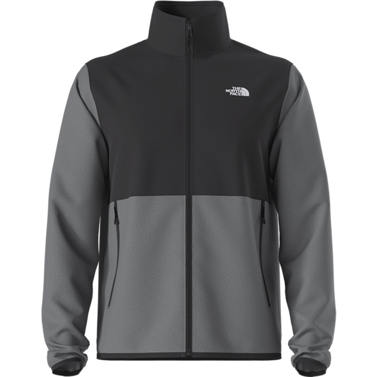 The North Face Glacier Fleece Colorblocked Jacket - Men's TNF Mid Grey Heather/TNF Black, XL