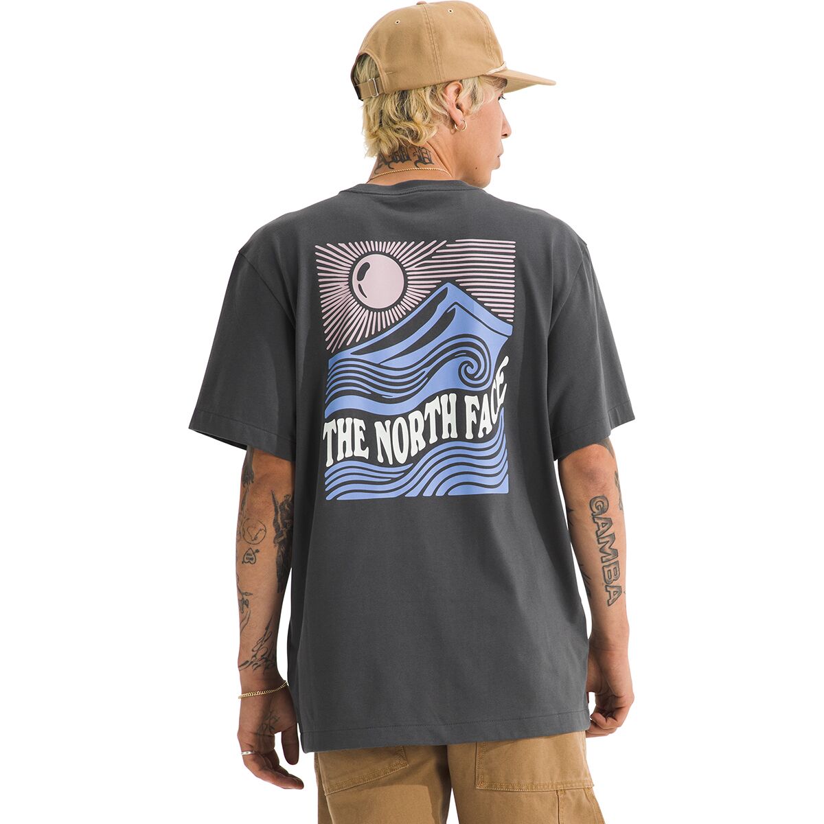 Image of The North Face Mountain Escape Relaxed Graphic T-Shirt - Men's Anthracite Grey, M